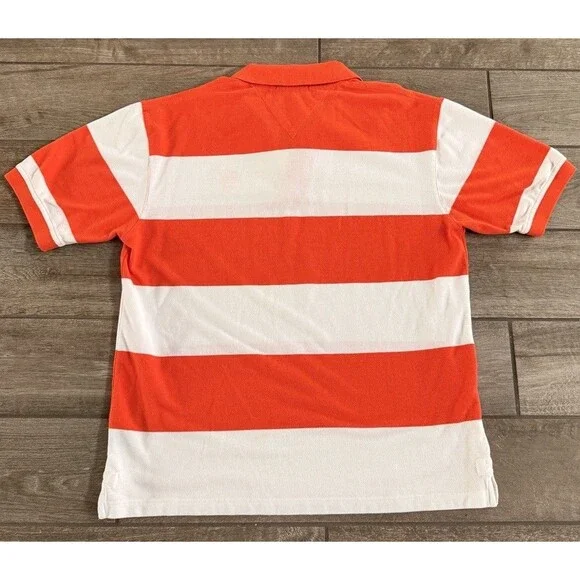VTG Clemson Tigers Polo Men’s Large Orange White Striped 1980s NCAA